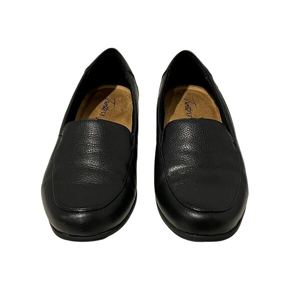 Black Leather Comfort Loafers Slip-On — Women’s 8.5 — Trotters Deanna - Picture 2 of 6